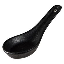 Black Caviar Porcelain Soup Spoons (Set of 12)